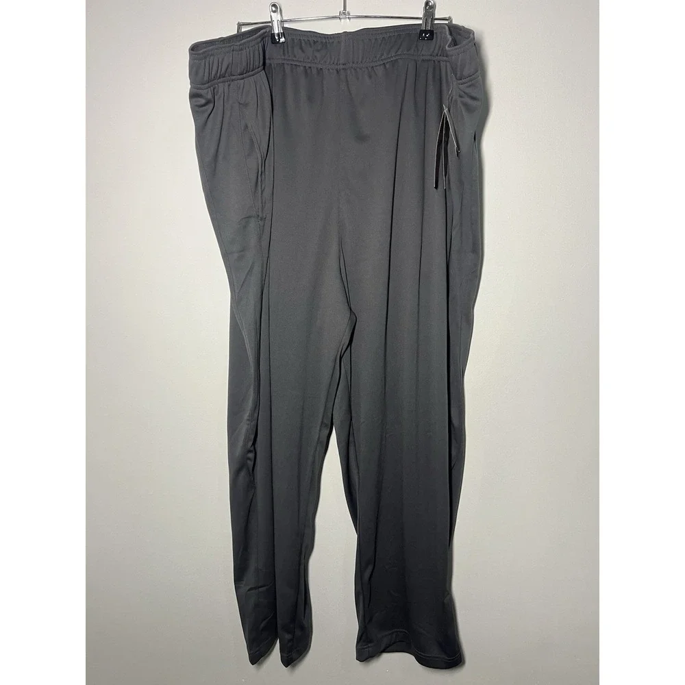 Men's Big and Tall NWT Reebok Gray Jogger Sweatpants Size 3XL W/Zipper Pocket